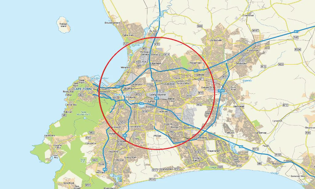 Map of Epping Industria in Cape Town